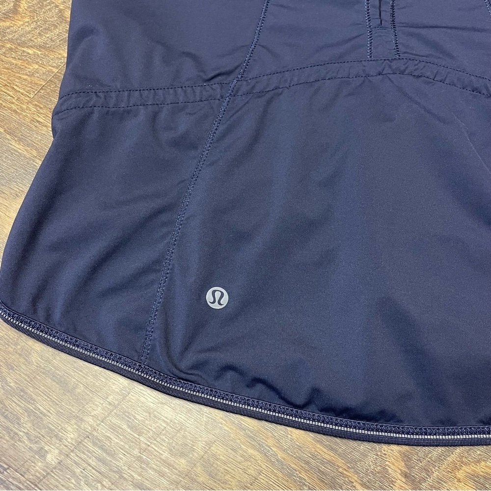 Lululemon Kicking Asphalt Vest Navy Blue Full-Zip Lightweight Womens Size 4 - Picture 8 of 13
